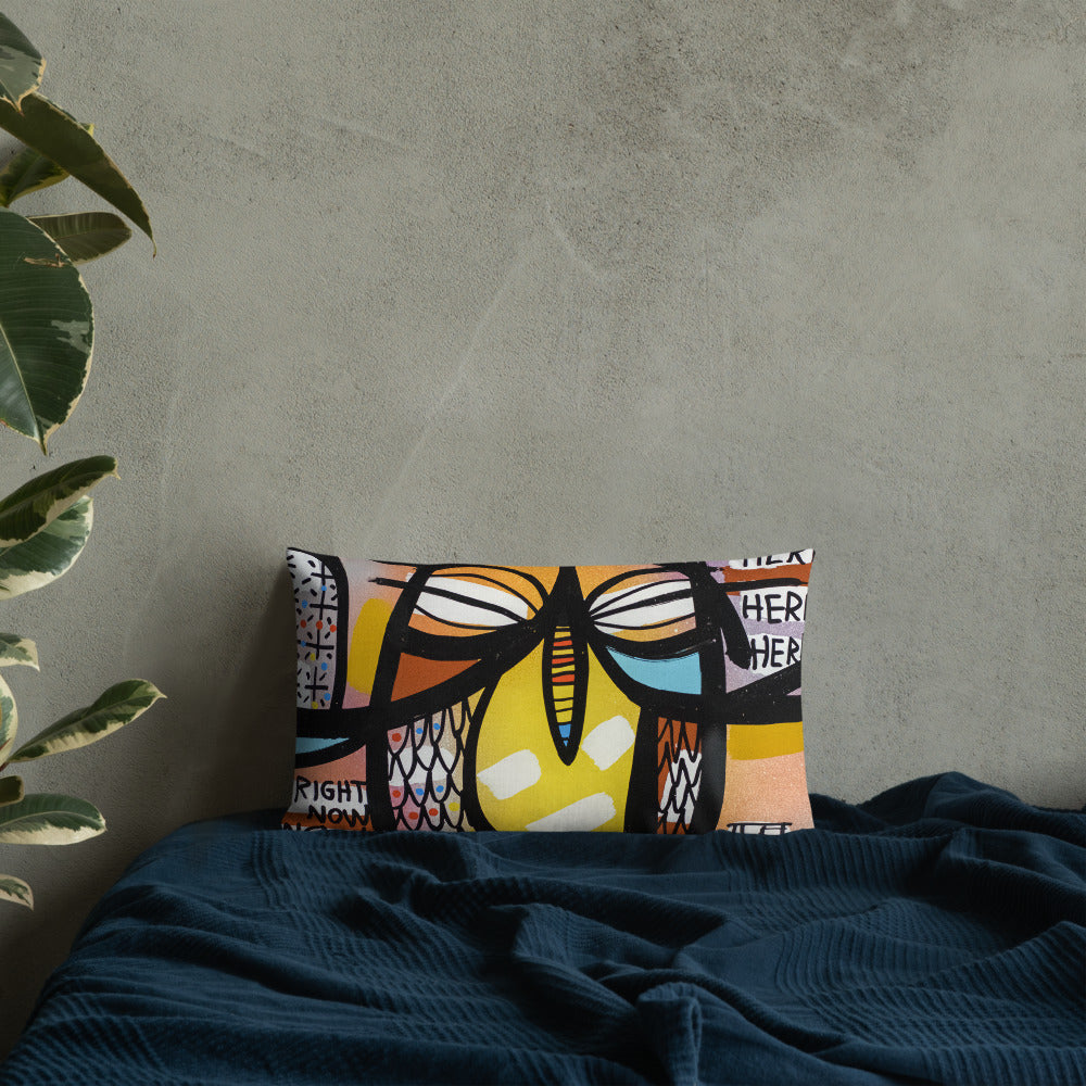 Right Here, Right Now – Lebo Premium Throw Pillow